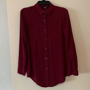 Maroon a.n.a button up shirt